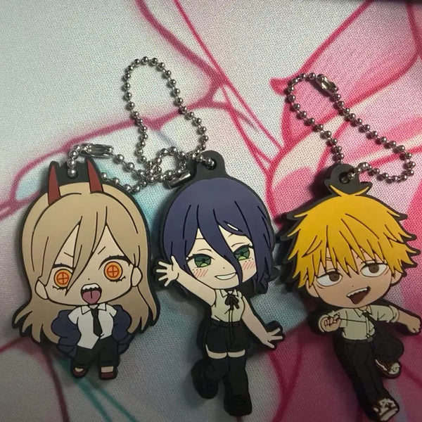 [BUNJANG] Chainsaw Man: 1st Live Event Lottery Ran Prize Ledger Rubber Keyring Bundle Set / 체인소맨 레제 러버 키링 일괄