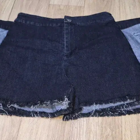 [BUNJANG] Black Denim Mini Skirt Pants / 블랙 데님 숏팬츠치마