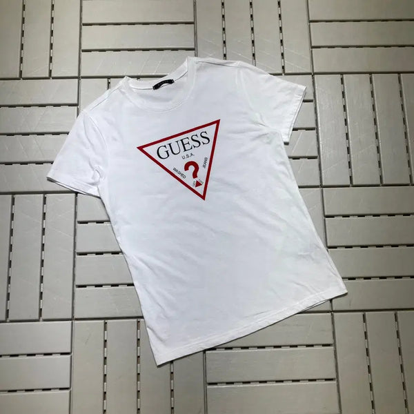 [BUNJANG] Guess White Short-Sleeve T-Shirt 0767 / [M]게스 반팔티 화이트 0767