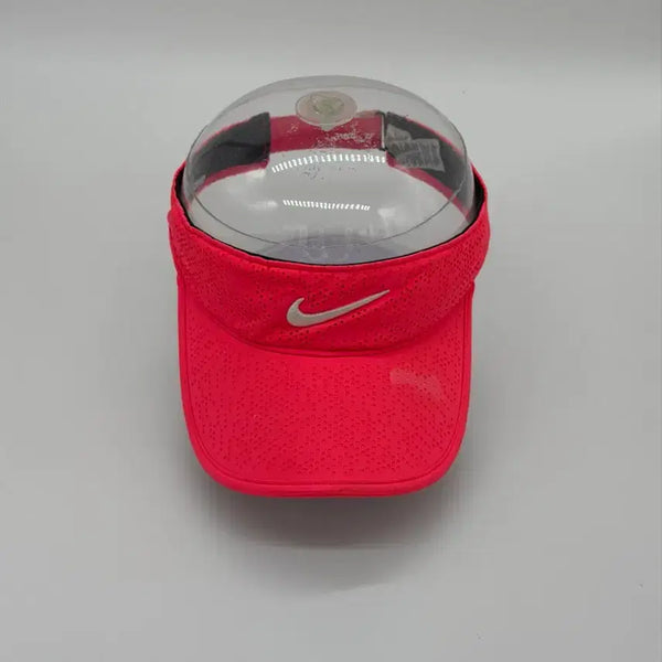 [BUNJANG] Nike Logo Pink Sun Cap Visor Hat / [F] 나이키 로고 핑크 썬캡 썬바이저 모자