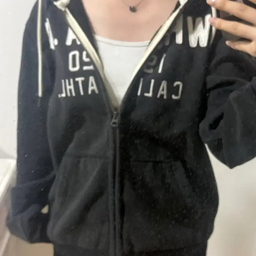 [BUNJANG] Who.A.U Hoodie Zip-up L Charcoal / 후아유 후드집업 L