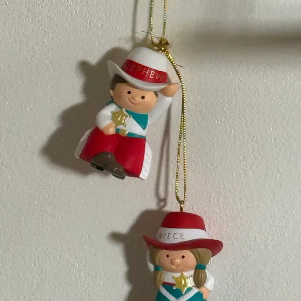 [BUNJANG] Vintage Hallmark Cowboy & Cowgirl Ornament / 빈티지) 홀마크 카우보이&카우걸 오너먼트