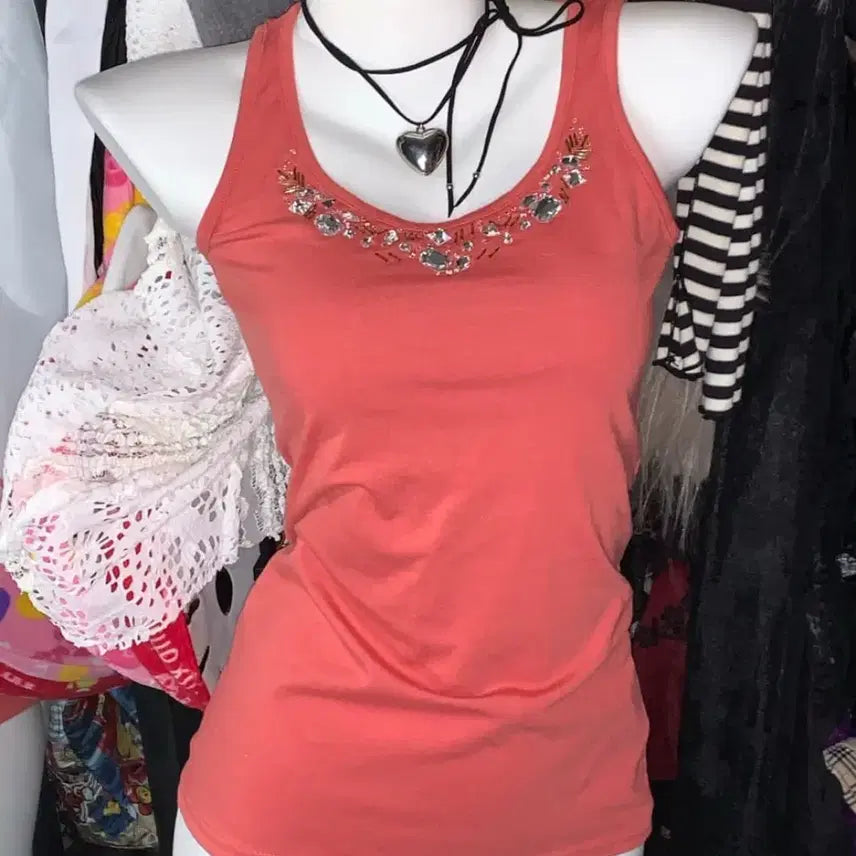 [BUNJANG] Y2K Gal Sleeveless Top / y2k 갸루 슬리브리스