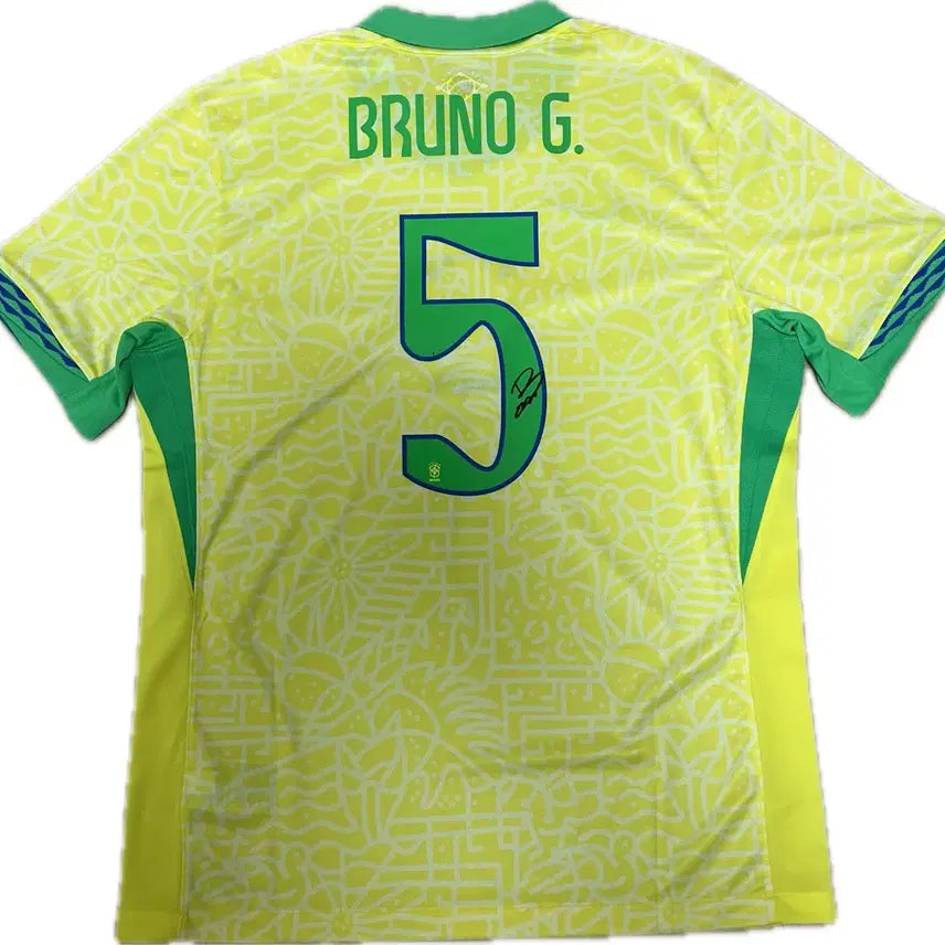 [BUNJANG] Brazil National Team 2024-2026 Home Stadium Short Sleeve Jersey #5 Guimarães (Autographed) / 24-26 브라질 홈 스타디움 반팔 No.5 기마랑이스 (싸인)