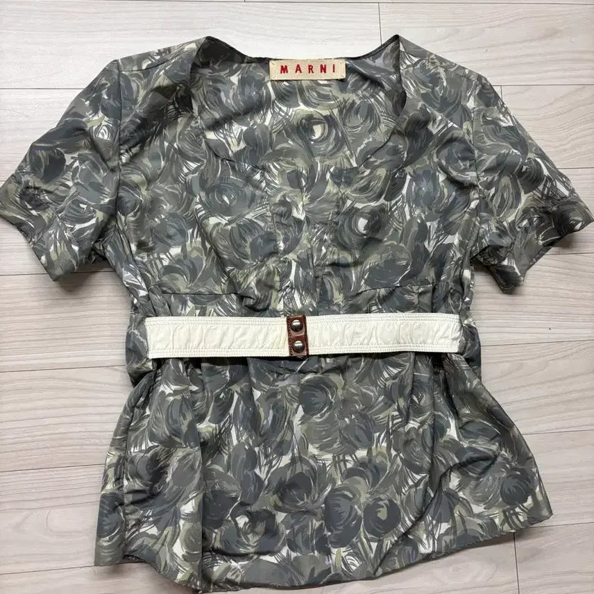 [BUNJANG] Marni Pattern Blouse Short Sleeve Size 38 / [정품] 마르니 패턴 블라우스 반팔 38