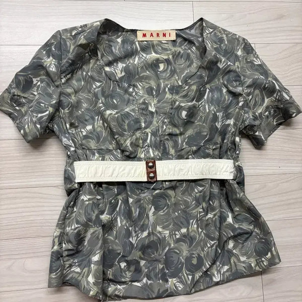 [BUNJANG] Marni Pattern Blouse Short Sleeve Size 38 / [정품] 마르니 패턴 블라우스 반팔 38
