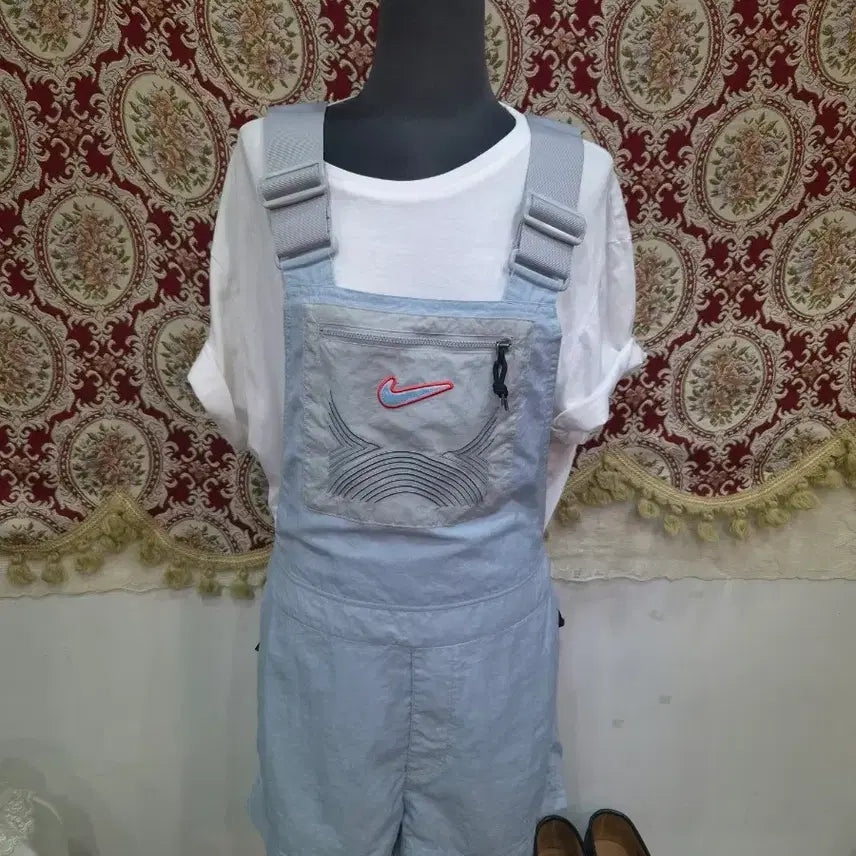 [BUNJANG] Nike NSW Nylon Bib Shorts Overalls / 나이키 nsw 나일론 멜빵 반바지 오버롤