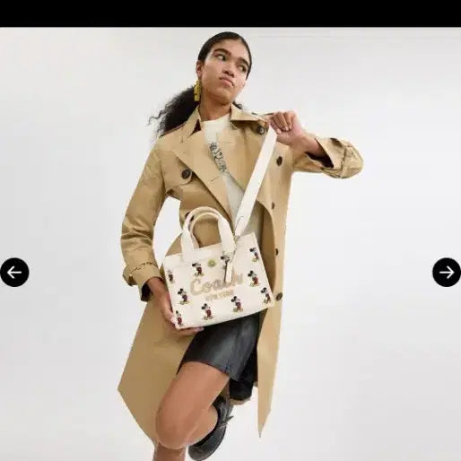 [BUNJANG] Coach Disney Canvas Mini Tote Shoulder Bag / Coach Disney 코치 디즈니 캔버스 미니 토트 숄더