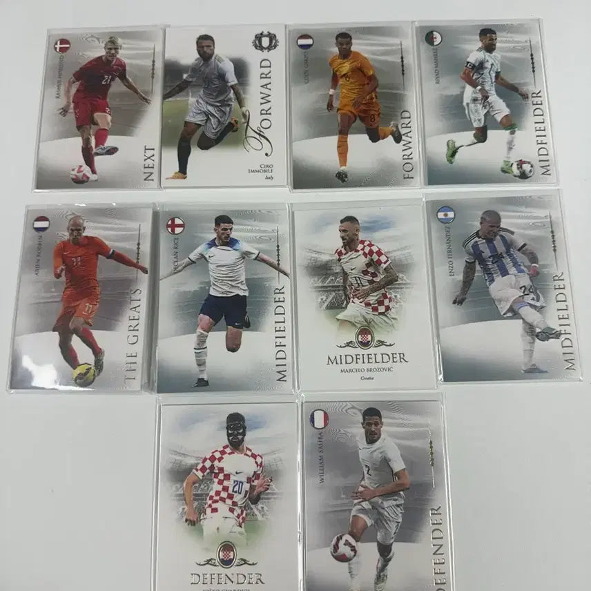 [BUNJANG] Futera Soccer Player Cards 10-Card Lot / 축구선수  퓨테라카드 10종랏