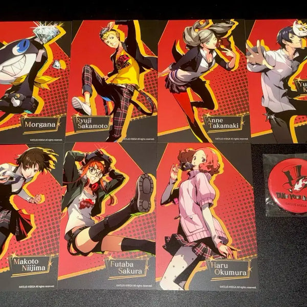 [BUNJANG] Persona 5 Royal Phantom Thieves Postcard & Can Badge Bundle Set / 페르소나5 더 로열 괴도단 엽서 캔뱃지 일괄 판매합니다!
