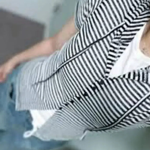 [BUNJANG] Striped Short Sleeve T-Shirt / 에이블리 스트라이프 반팔