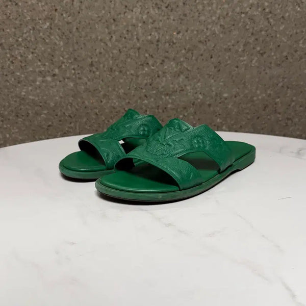 [BUNJANG] Louis Vuitton Taurillon Leather Mule Sandals Slippers / [7사이즈]루이비통 LV 토뤼옹 뮬 샌들 슬리퍼