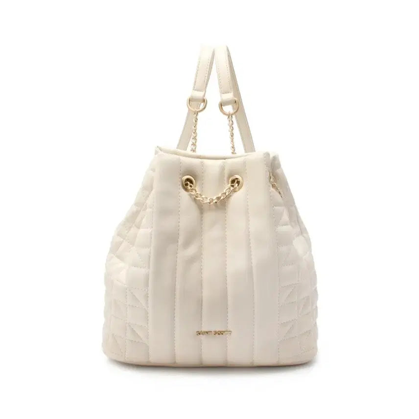 [BUNJANG] Saint Scott Quilted Backpack GCR976 Cream / 세인트스코트 퀼팅 백팩 GCR976 크림색(새상품)