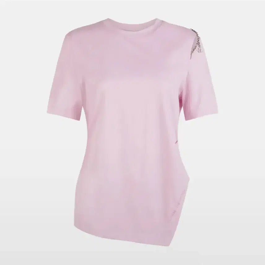 [BUNJANG] LUCKYCHOUETTE Slit Point T-Shirt Pink / 럭키슈에뜨(LUCKYCHOUETTE) 슬릿 포인트 티셔츠 새상품