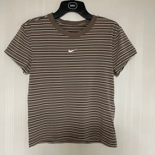 [BUNJANG] Nike Brown Stripe T-Shirt / 나이키 브라운 스트라이프 티셔츠