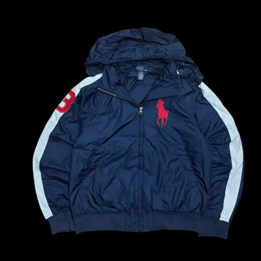[BUNJANG] Polo Ralph Lauren Big Pony Navy Windbreaker Jacket / 폴로 랄프로렌 빅포니 네이비 바람막이 자켓