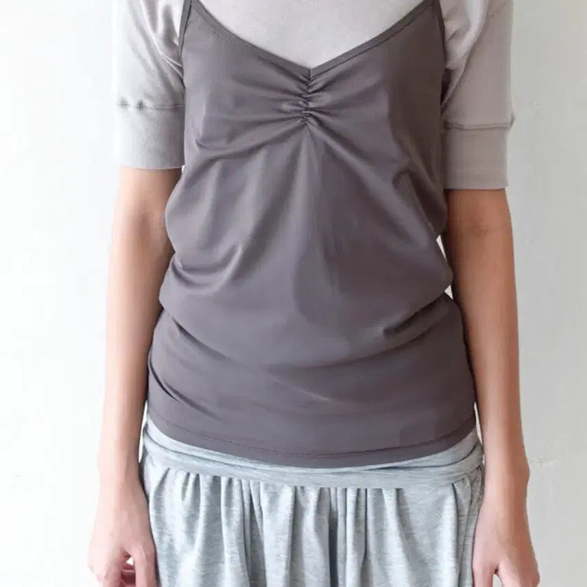 [BUNJANG] Shopfairy Clear Sleeveless Brown / 샵페어리 clear sleeveless (brown)