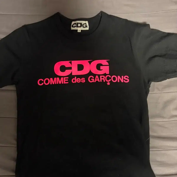 [BUNJANG] Comme des Garçons CDG Pink T-Shirt / 꼼데가르송 CDG 핑크 반팔