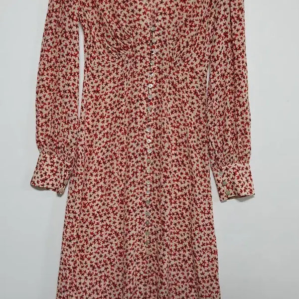 [BUNJANG] Realisation Par The Vivienne Silk Floral Maxi Dress / 실크 고급 원피스 Realisation 레알리제이션 파르 비비엔 실크 플라워 롱원피스 S