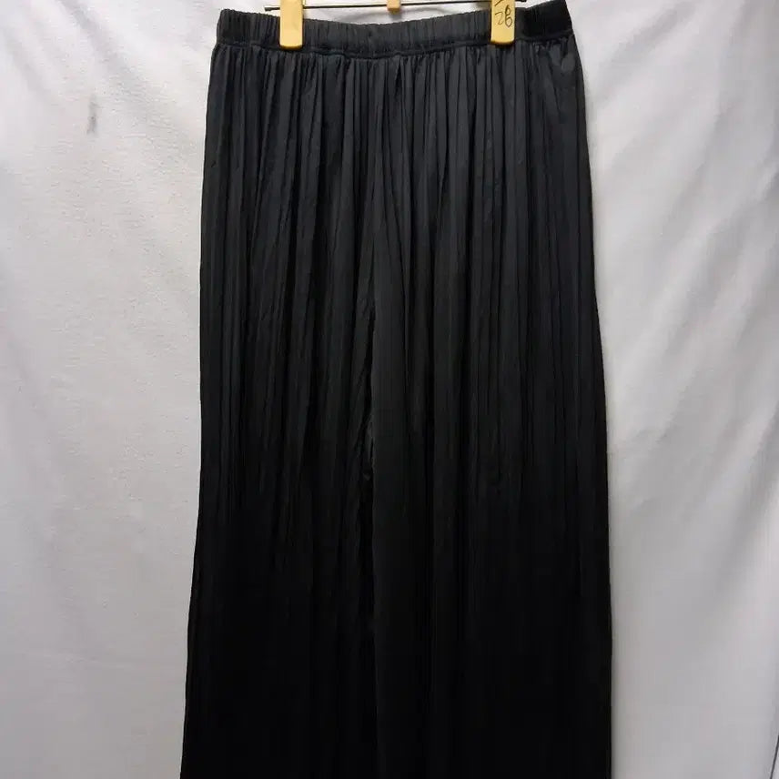 [BUNJANG] Black Pleated Wide Pants / 검정색 플리츠 와이드 팬츠개당