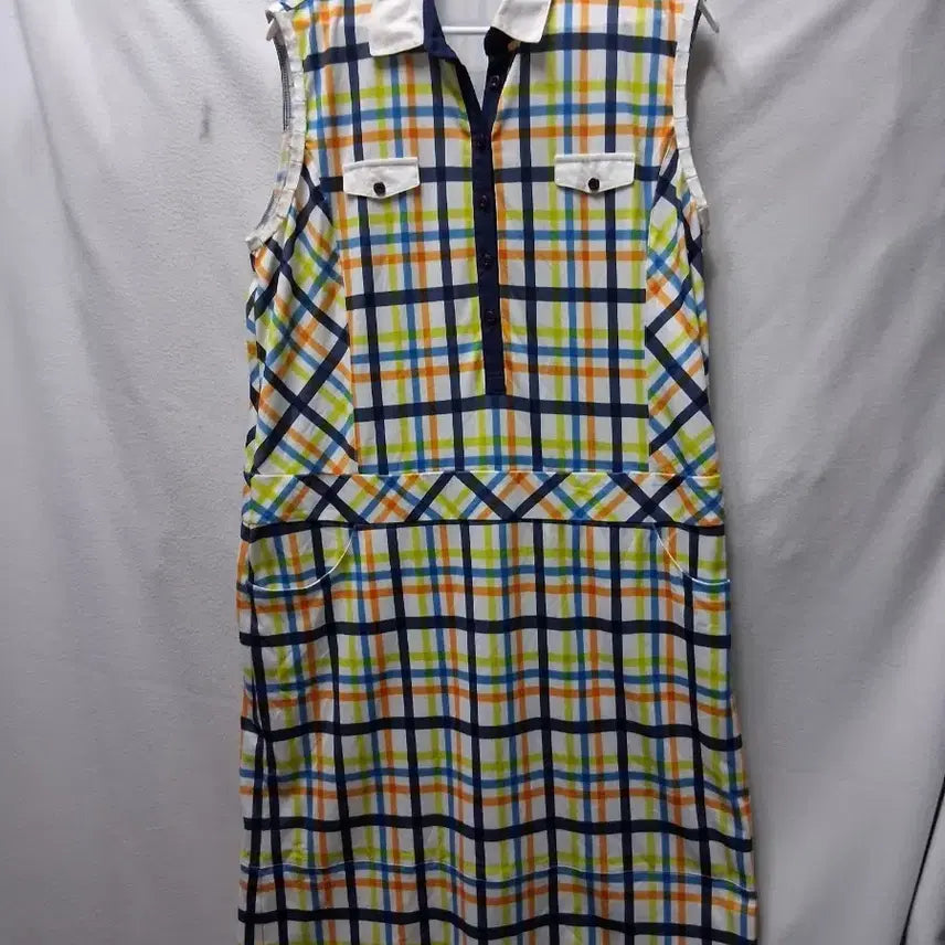 [BUNJANG] Check Short-Sleeve Dress Size 100 / 체크 반팔 원피스100