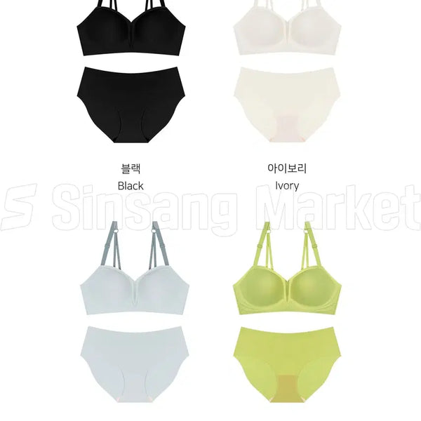 [BUNJANG] Hook Seamless 2 Wire-Free Bra and Panty Set Women's Underwear / [빠른발송] 후크심리스2- 브라 팬티 세트 노와이어 여성 속옷 언더웨어