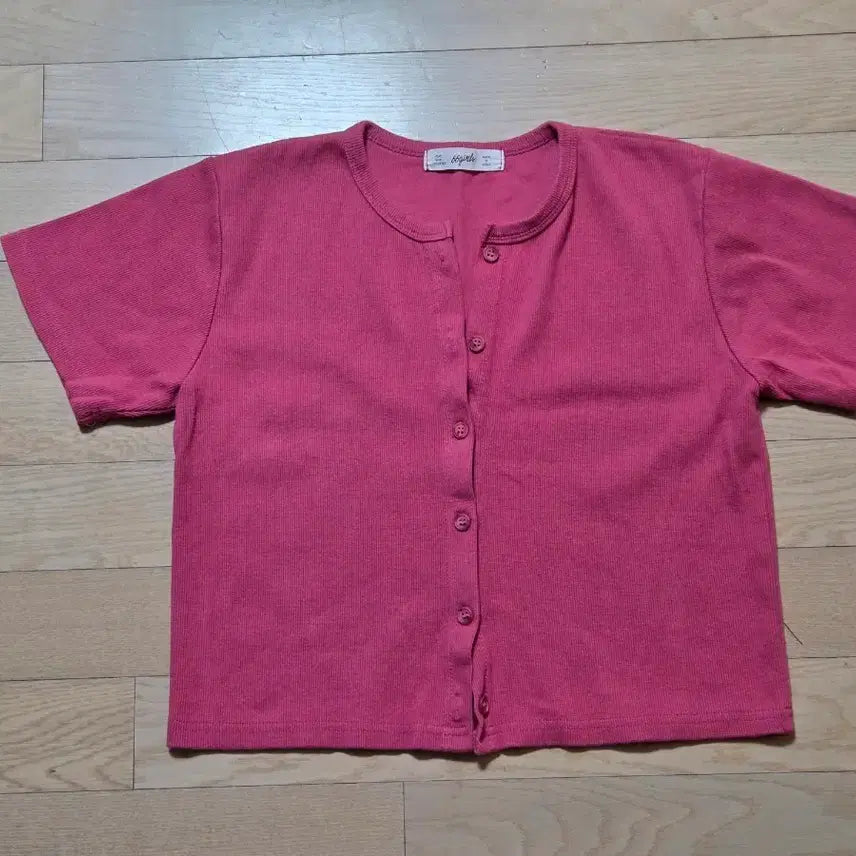 [BUNJANG] Ribbed Short Sleeve Cardigan / 골지 반팔 가디건 (착샷)