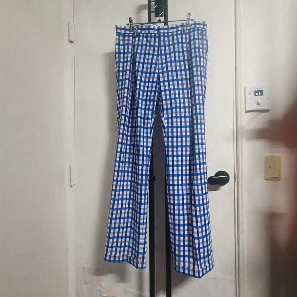 [BUNJANG] Ben Hogan Men's Summer Golf Pants Blue Check / 32인치 벤호건 남자 여름 골프바지 블루