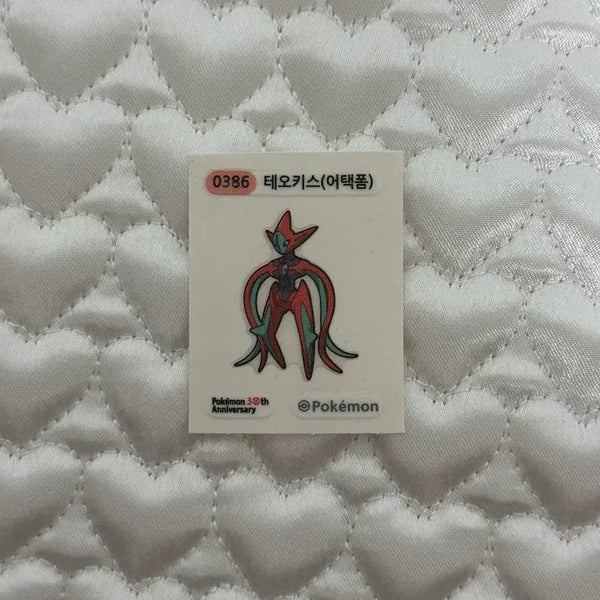 [BUNJANG] Pokemon 30th Anniversary Deoxys (Attack Form) Sticker / 포켓몬 30주년 테오키스(어택폼) 띠부씰