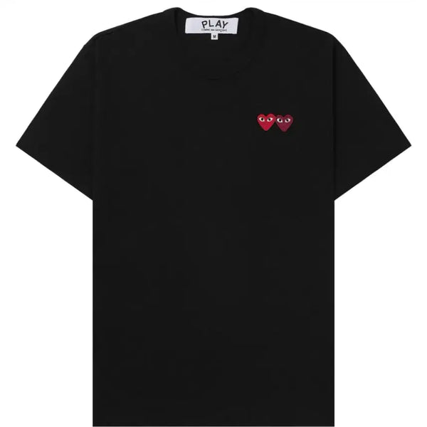 [BUNJANG] Comme des Garçons PLAY Double Heart T-Shirt Black (M, New) / 플레이 꼼데가르송 더블 하트 티셔츠 블랙( M 새상품)
