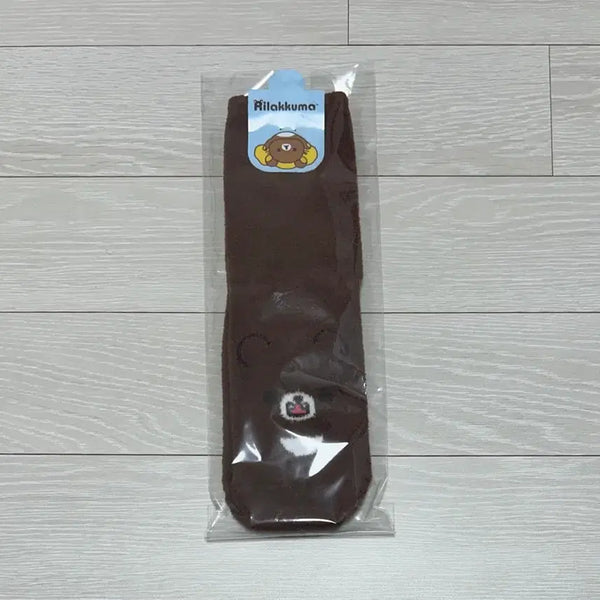 [BUNJANG] San-X Chairoikoguma Sleep Socks Brown / 산엑스 차이로이코구마 수면양말 브라운