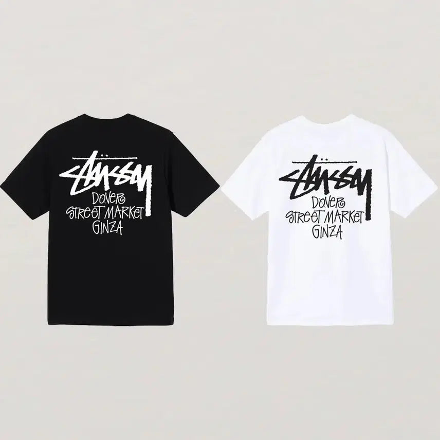 [BUNJANG] Stussy Dover Street Market Ginza Back Print T-Shirt White L / [새상품] 스투시 도버스트릿마켓 긴자  백프린트 화이트 L