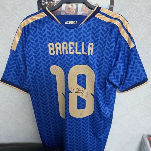 [BUNJANG] Italy National Football Team 2026 Barella Signed Jersey / 이탈리아 축구 국가대표 2026 바렐라 스쿼드 싸인 유니폼