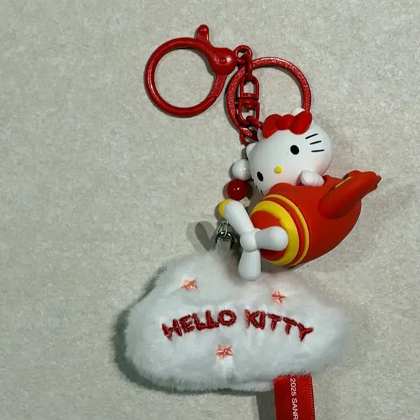 [BUNJANG] Sanrio Hello Kitty Airplane Cloud Keyring / 산리오 헬로키티 비행기 구름 키링
