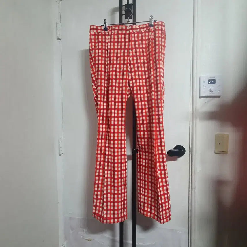 [BUNJANG] Ben Hogan Men's Summer Golf Pants Red Checkered 32 Inch / 32인치 벤호건 남자 여름 골프바지 레드