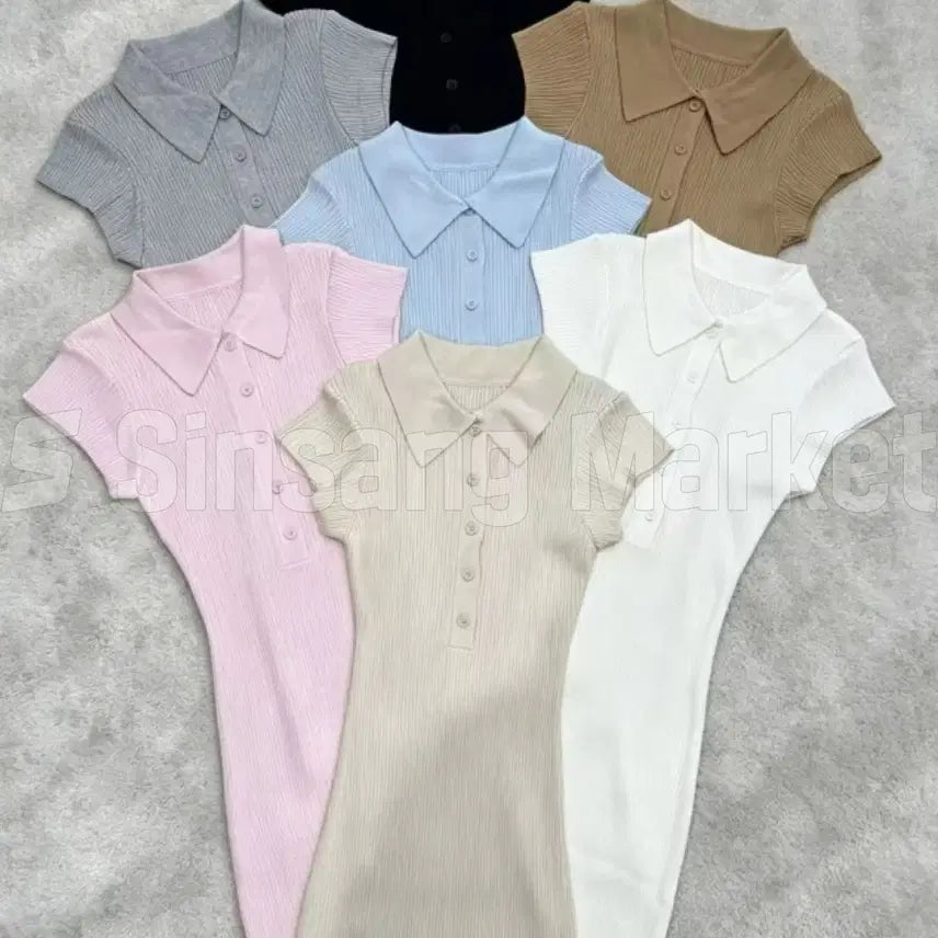 [BUNJANG] Sorbet Collar Knit Dress / [빠른발송] 5c 소르베 카라 니트 원피스