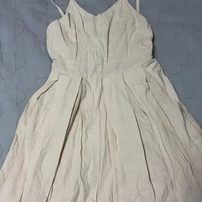 [BUNJANG] Beige Strap Sleeveless Dress / 베이지 끈 나시 원피스
