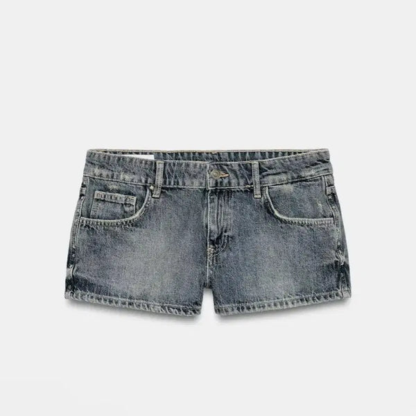 [BUNJANG] ZARA Studded Denim Mini Shorts Size 34 / 자라 스터드 데님  미니쇼츠 34사이즈