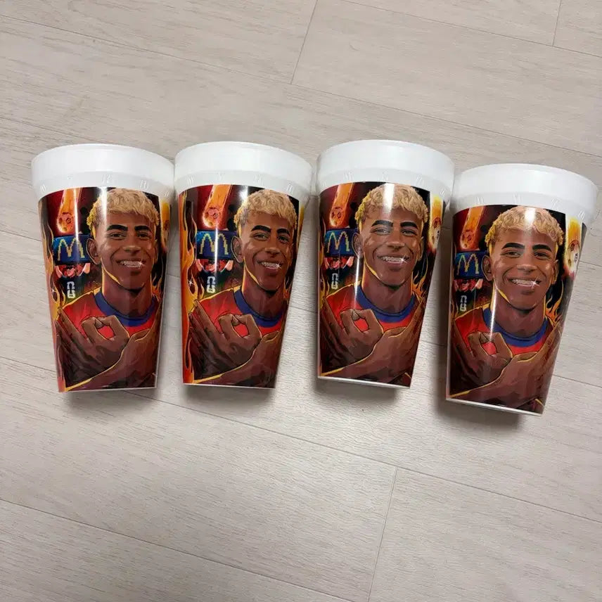 [BUNJANG] McDonald's World Cup Limited Edition "Yemal" Cups (Set of 4) / 맥도날드 월드컵 한정 야말 컵