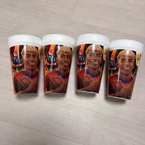 [BUNJANG] McDonald's World Cup Limited Edition "Yemal" Cups (Set of 4) / 맥도날드 월드컵 한정 야말 컵