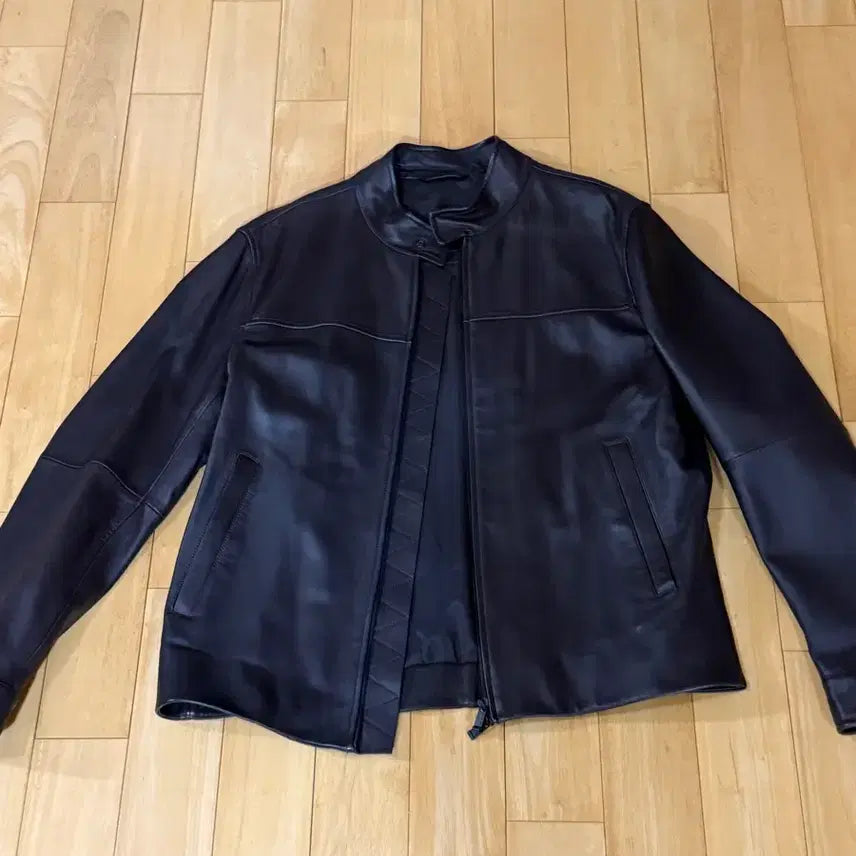 [BUNJANG] Massimo Dutti Brown Leather Jacket / 마시모두띠 레더 자켓 브라운 라지