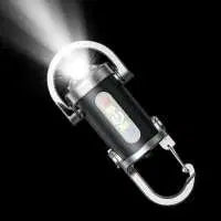 [BUNJANG] Rechargeable LED Mini Flashlight Keychain Carabiner / 미사용 충전 손전등 차키 열쇠고리 카라비너 미니 손전등