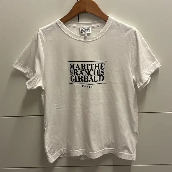 [BUNJANG] Marithe Francois Girbaud Short Sleeve T-Shirt White / 마리떼 프랑소와 반팔티 화이트
