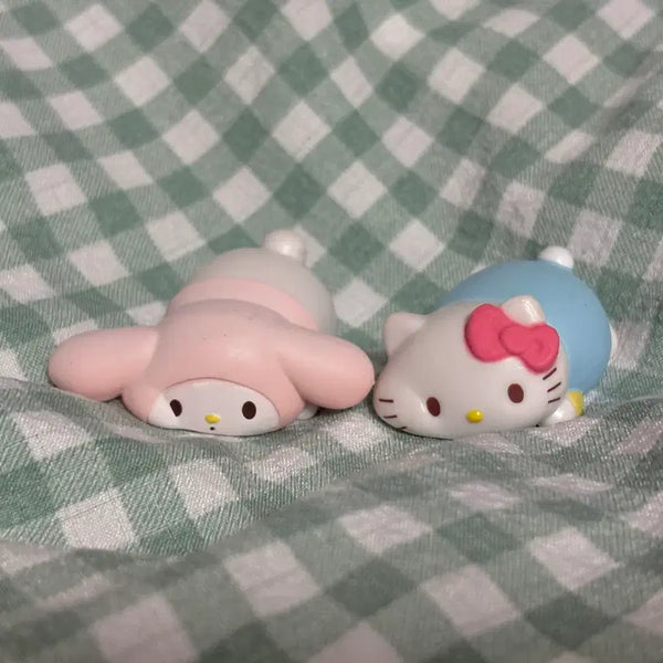 [BUNJANG] Sanrio Fluffy Narumaro Gacha Figures My Melody & Hello Kitty Bundle Set / 산리오 후뉴마루 가챠 피규어 마이멜로디 헬로키티 일괄