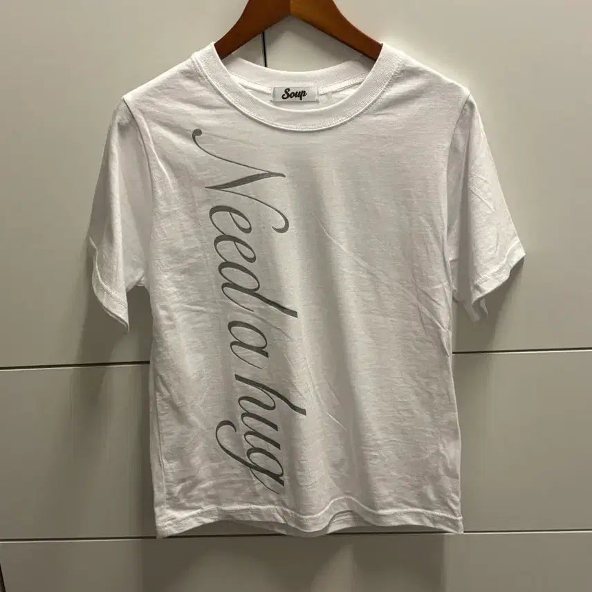 [BUNJANG] Lettering Short Sleeve T-Shirt Ivory / 레터링 반팔 티셔츠 아이보리