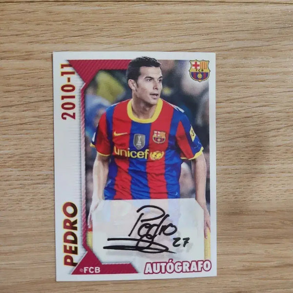 [BUNJANG] 2010-11 Panini Barcelona Pedro Printing Autograph Soccer Card / 2010-11파니니 바르셀로나 페드로 프린팅인쇄싸인 스티커 축구카드