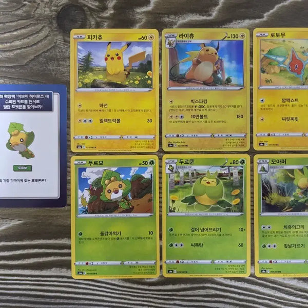 [BUNJANG] Pokemon Pikachu & Raichu Evolution Line Trading Cards / 포켓몬카드 피카츄 라이츄