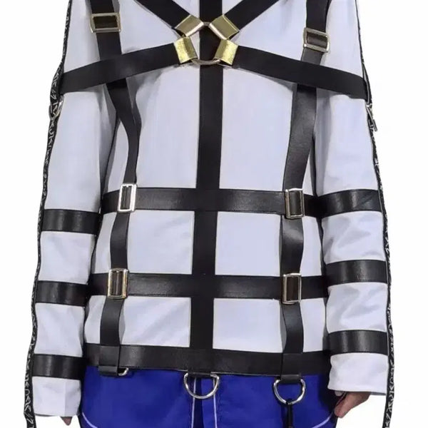 [BUNJANG] Kayano Mikoto Cosplay Set (Prisoner Uniform, T-shirt, Wig, Choker, Shirt, Pants) / 밀그램 카야노 미코토 코스프레 1심 심상 죄수복 풀셋 코스 가발 의상 1심 티셔츠