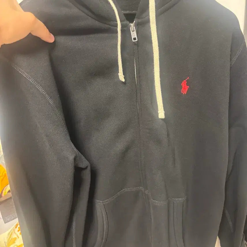 [BUNJANG] Polo Ralph Lauren Black Zip-Up Hoodie / 폴로 랄프로렌 후드집업 블랙