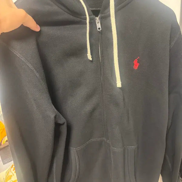 [BUNJANG] Polo Ralph Lauren Black Zip-Up Hoodie / 폴로 랄프로렌 후드집업 블랙